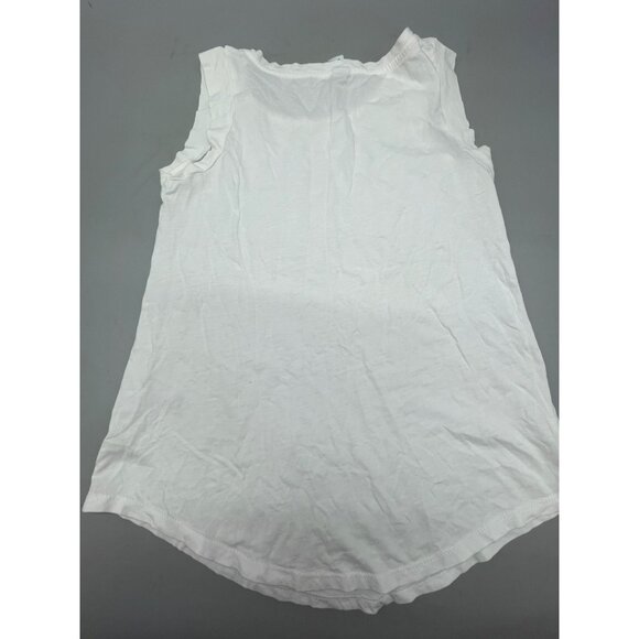 alternative sleeveless sheer shirt white cotton athletic size small READ - Picture 5 of 5